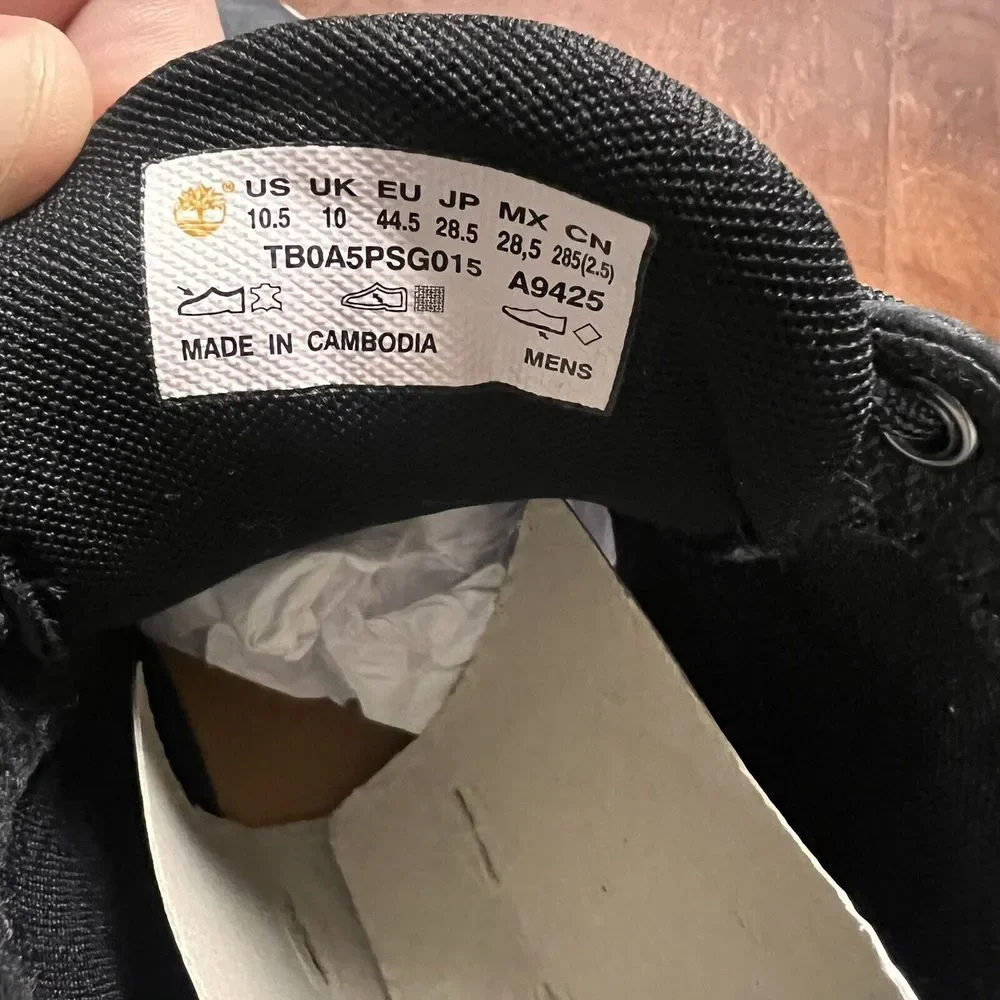 Timberland Maplegrove Chukka Boots Mid Lace Sneaker Men 10.5‎ Jet Black Hiking